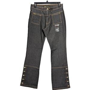 Revolt Jeans Womens 11/12 Juniors Black Stretch Denim Y2K Retro 1990s Grunge
